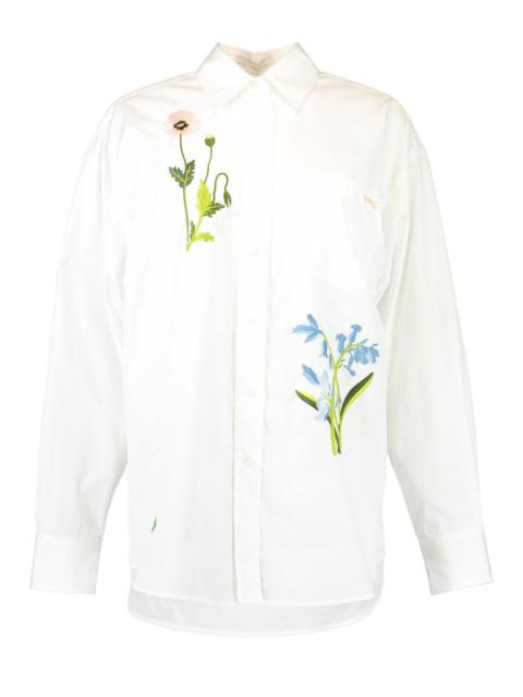Flower Embroidered Shirt