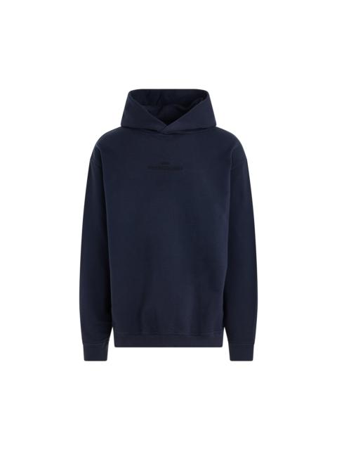 Upside Down Logo Hoodie in Navy