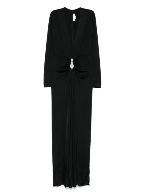 long-sleeved maxi dress