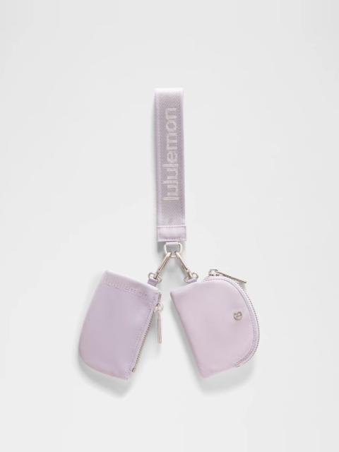 Dual Pouch Wristlet *Metallic Wordmark