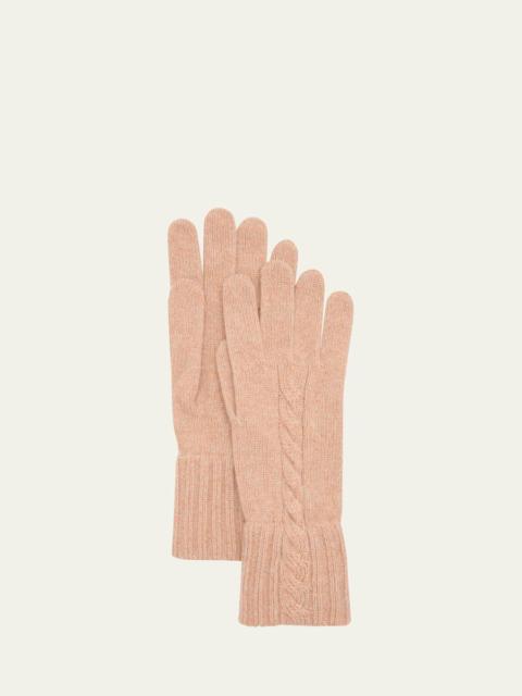 Short Knit Cashmere Gloves