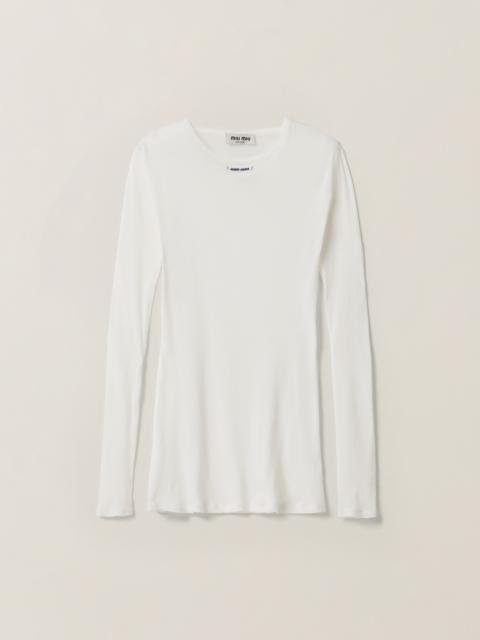 Ribbed knit jersey dress