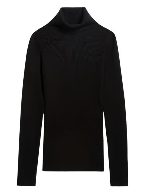 roll-neck ribbed sweater