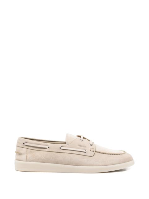 Prada Suede Boat Shoes