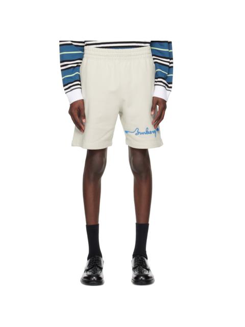 Off-White Knot Logo Cotton Shorts