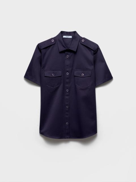 Short-sleeved chino shirt