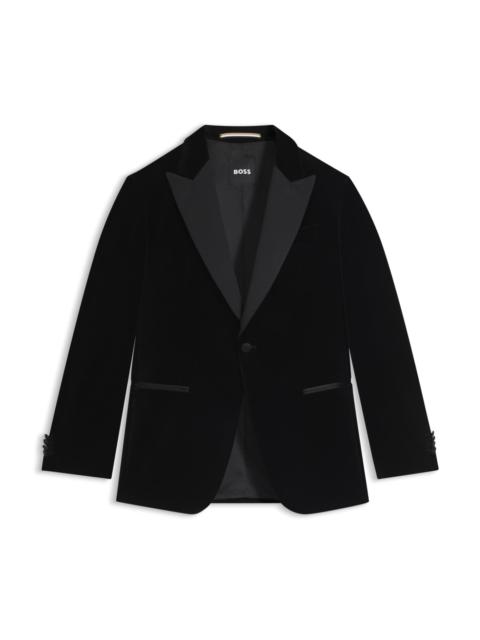 SLIM-FIT TUXEDO JACKET IN COTTON VELVET