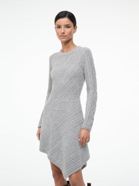 STAUD EVA SWEATER DRESS HEATHER GREY