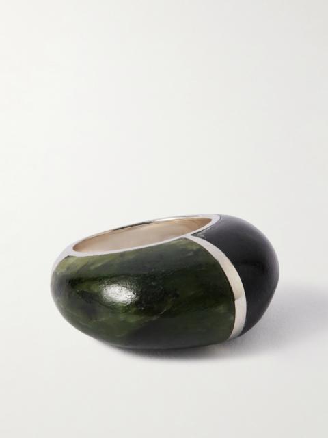 Division Silver Jade Ring