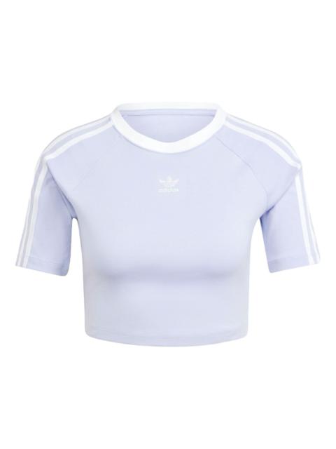 (WMNS) adidas Adicolor 3-Stripes Baby T-shirt Asia Sizing 'Violet Tone' IP0658