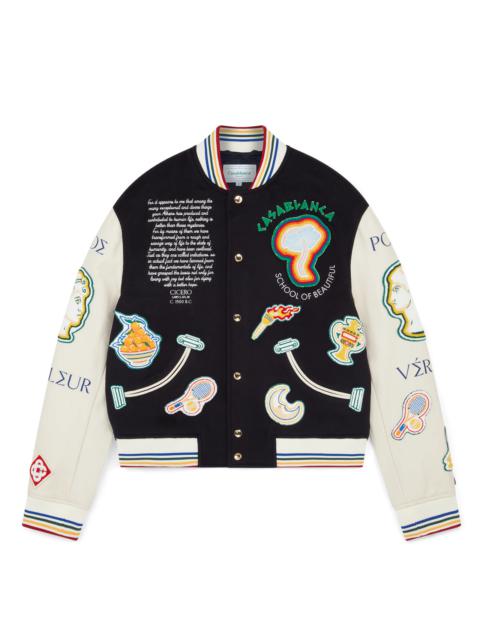 Chenille Patchwork Bomber Jacket | Casablanca Paris