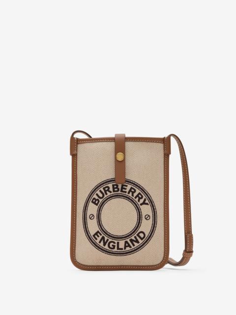 Logo Graphic Canvas Phone Pouch