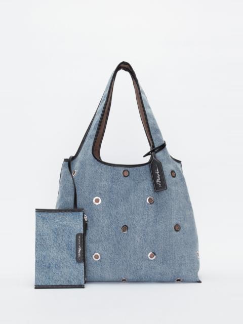 Denim Market Tote with Grommets