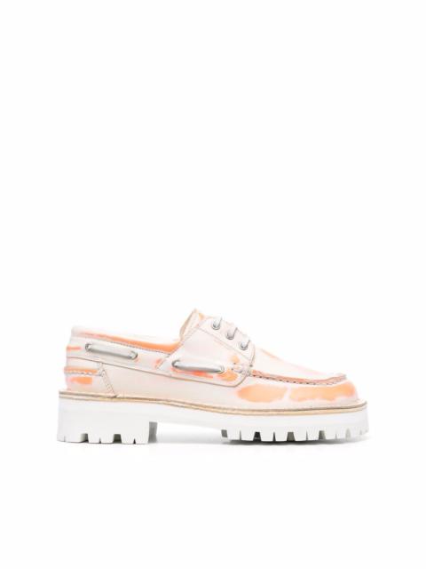 tie-dye lace-up shoes