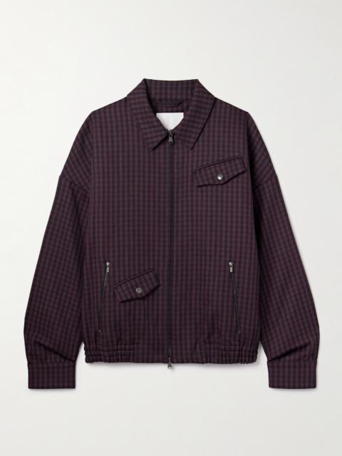 Jules Gingham Wool Bomber Jacket