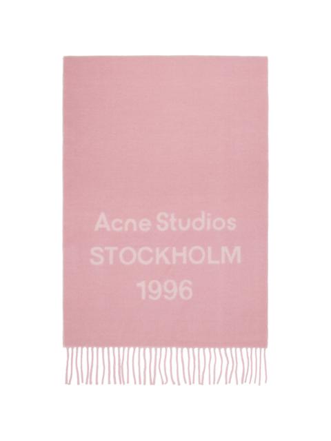 Pink Wide Logo Scarf