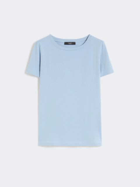 Basic cotton jersey T-shirt - LIGHT BLUE