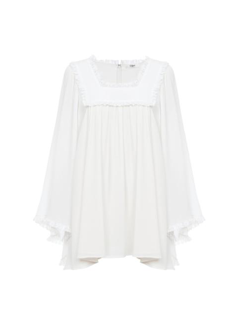 FLUID MINI DRESS IN SILK CRÊPON