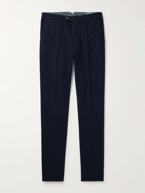 Slim-Fit Cotton-Gabardine Trousers