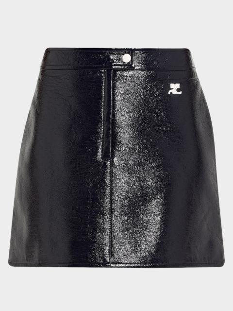 Reedition Vinyl Mini Skirt