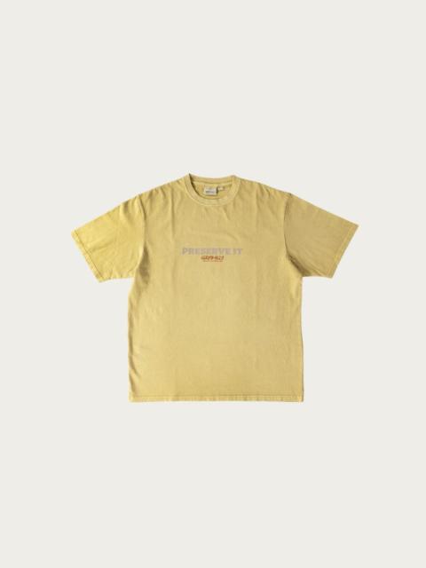 Footprints Tee Pigment Dyed - Sulphur