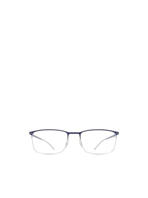 geometric-frame glasses