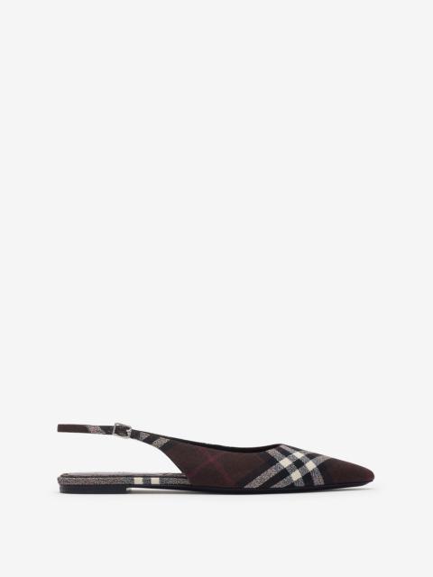 Check Dame Slingback Ballerinas​