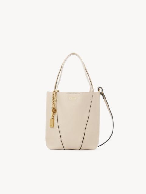 SMALL CHLOÉ SPIN TOTE BAG IN GRAINED LEATHER