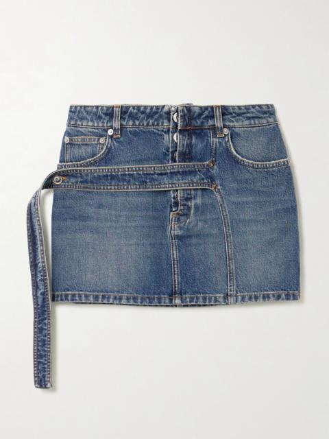 Denim mini skirt Blue