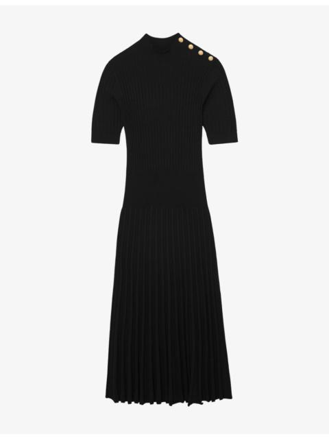Harriet Short-Sleeved Knitted Midi Dress