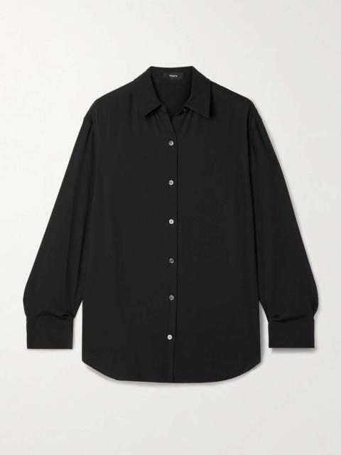 Crepe de chine shirt Black