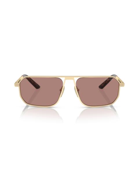Prada 59mm Pillow Sunglasses in Matte Pale Gold at Nordstrom