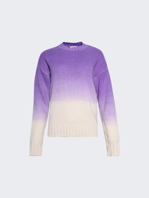 Relaxed Classic Sweater Lilac And Ivory