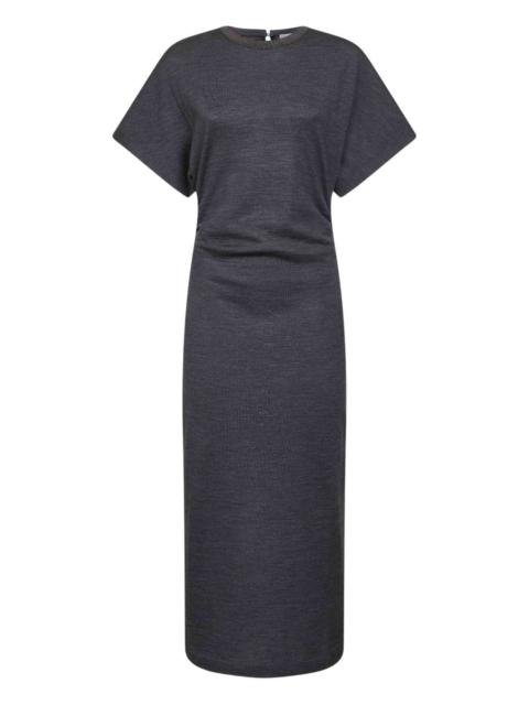 Monili-chain detail midi dress