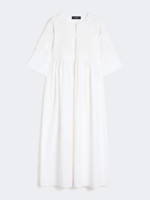 Soft cotton poplin dress - WHITE