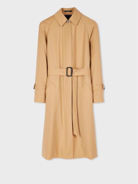 Women's Camel 'Storm System' Wool Belted Mac