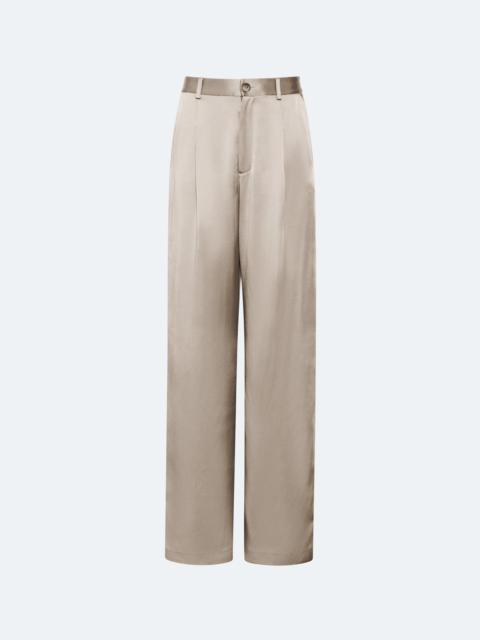 Satin Relaxed Pleated Pant