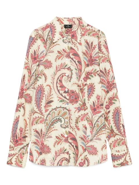 paisley-print poplin shirt