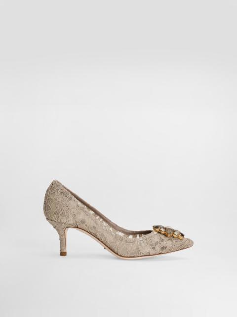 Pump in Taormina lace with crystals