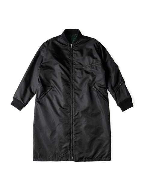 MM6 Maison Margiela Long Nylon Reversible Bomber Coat Black