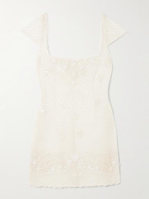 Cora Embellished Tulle Mini Dress