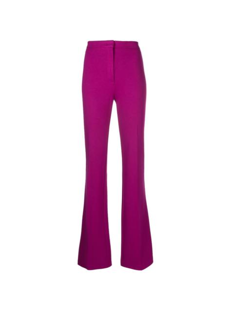 flared high-rise trousers