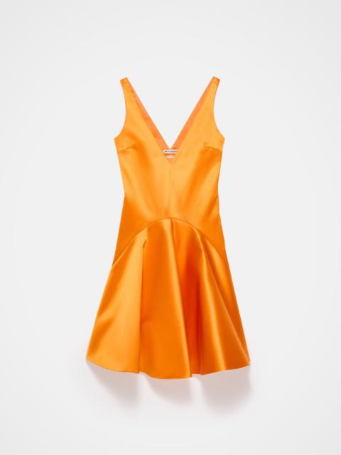 WOMENS DRAPED SKIRT DRESS IN SATSUMA