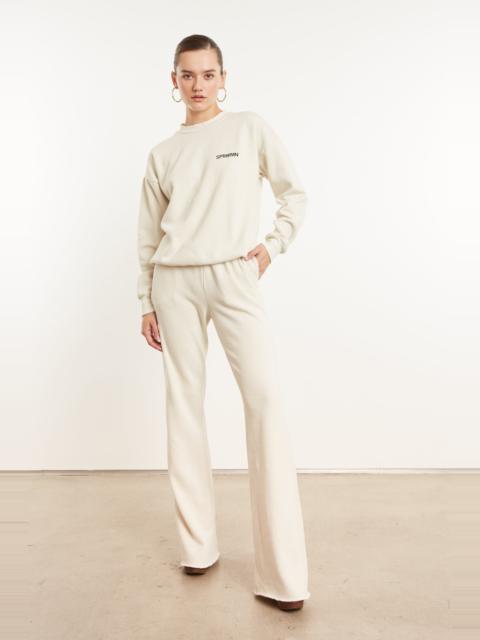 VINTAGE WHITE FLEECE STRAIGHT LEG SWEATPANTS