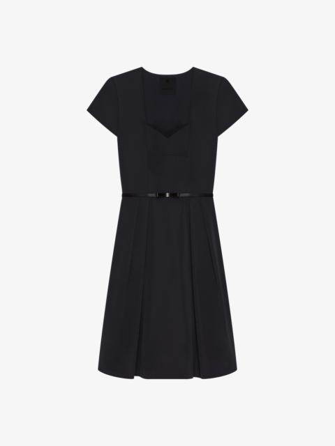 DRESS IN TAFFETAS WITH 4G BOW DÉTAIL