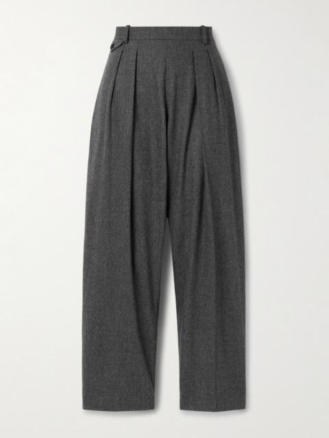 Dugan pleated wool tapered pants Gray