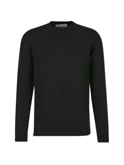 zip-fastening long-sleeve sweater