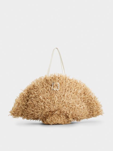 Très Vivier Large Shopping Bag in raffia