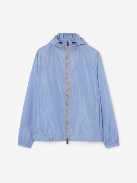 Checker-tape Nylon Hooded Jacket