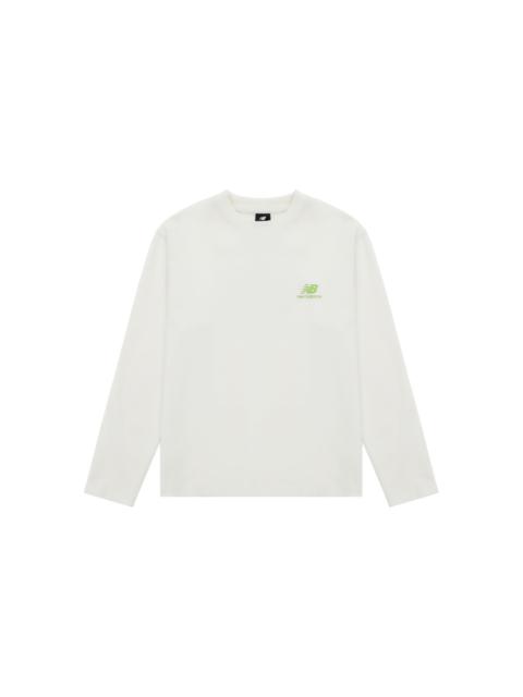 New Balance Logo Graphic Print Top 'White Green' AMT31329-CIC